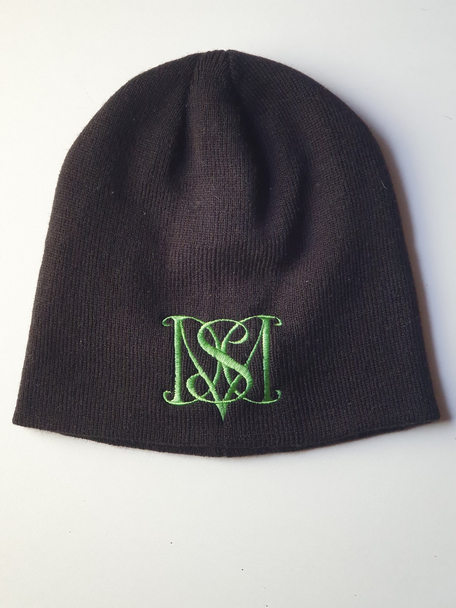 Black Beanie - Green Logo