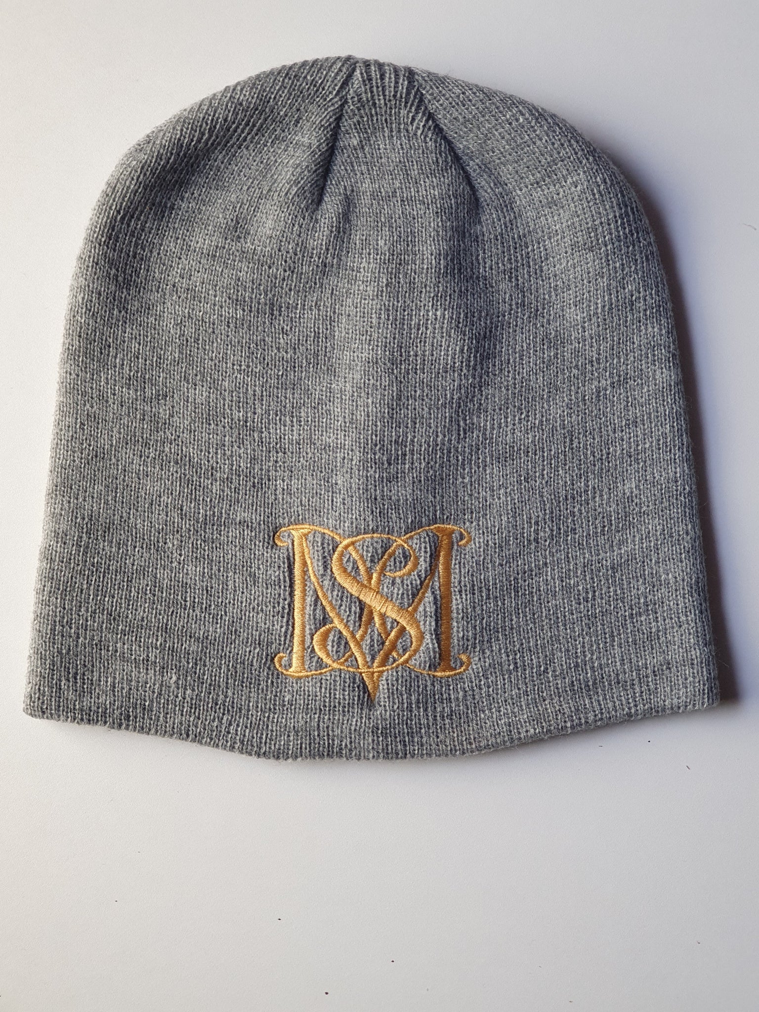 Grey Beanie - Gold Logo